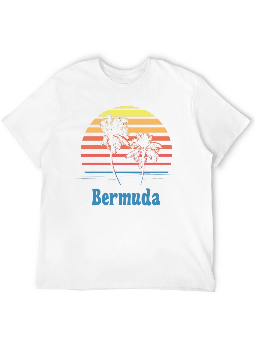 Bermuda Sunset Palm Tree Graphic T-Shirt