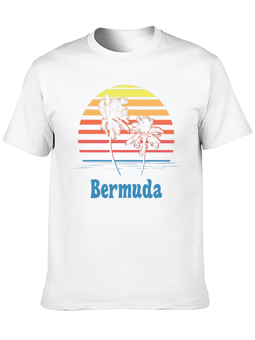 Bermuda Sunset Palm Tree Graphic T-Shirt