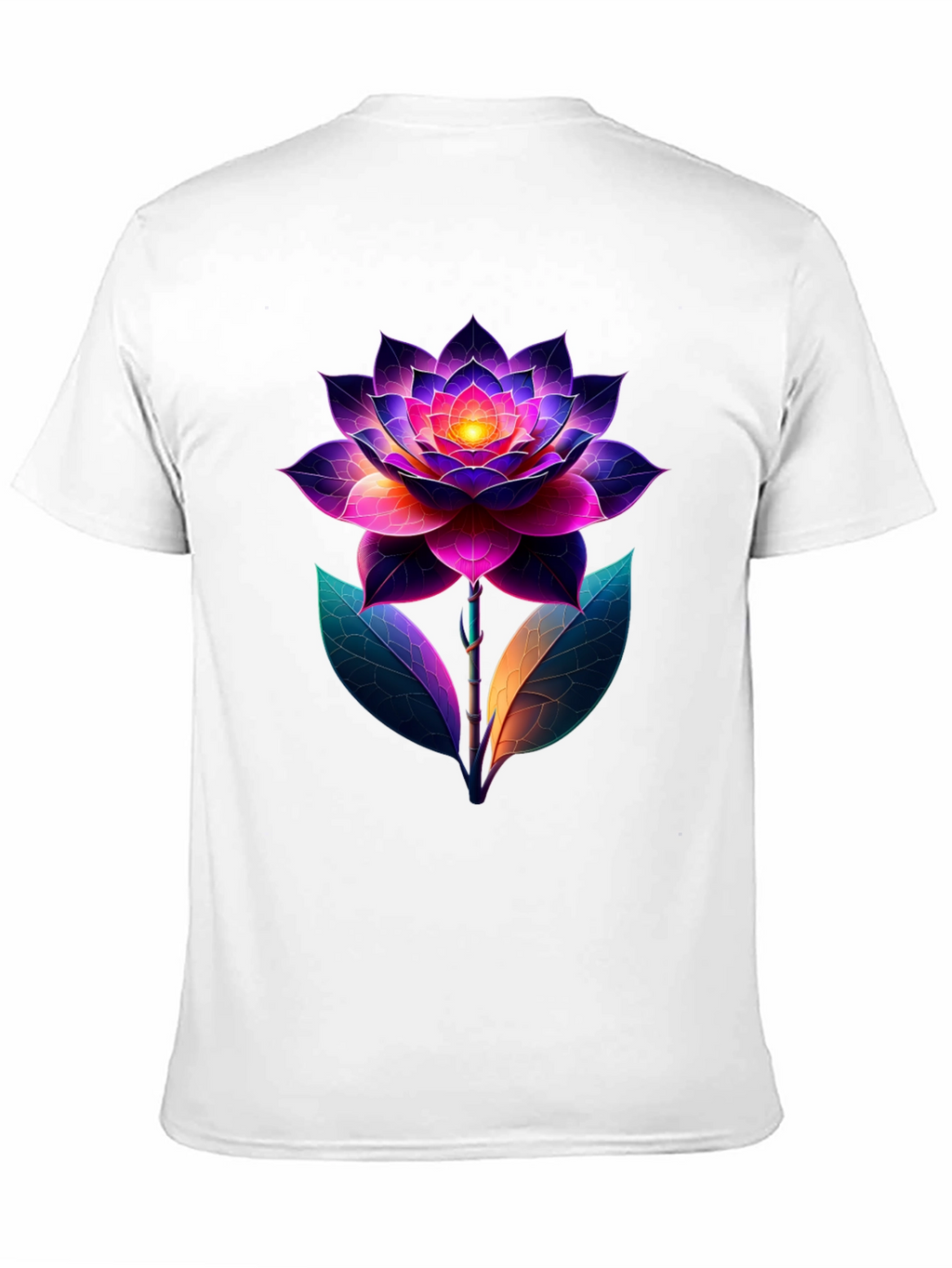 Vibrant Lotus Flower Graphic T-Shirt