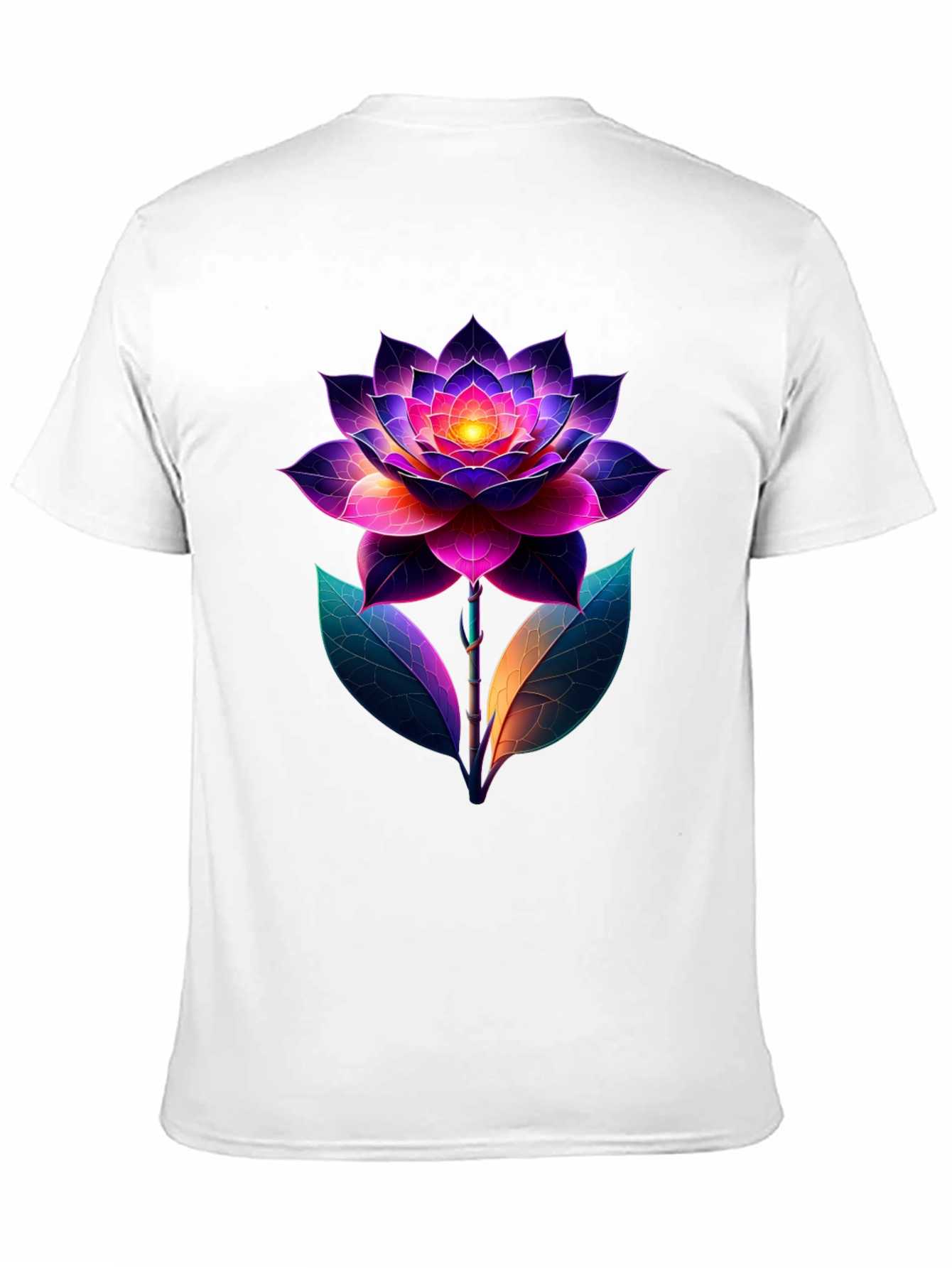 Vibrant Lotus Flower Graphic T-Shirt