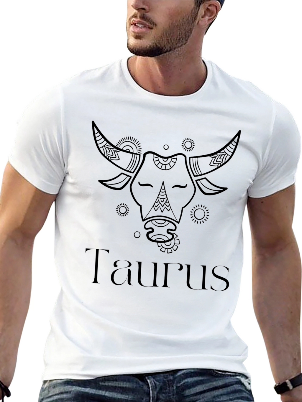 Taurus Zodiac Black Graphic Tee