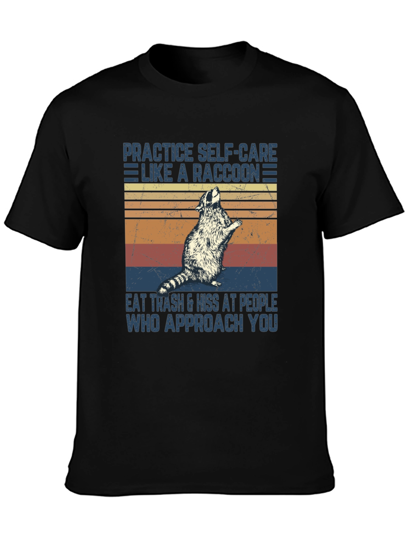 Raccoon Self-Care Graphic T-Shirt