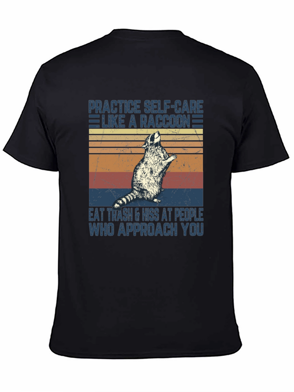 Raccoon Self-Care Graphic T-Shirt