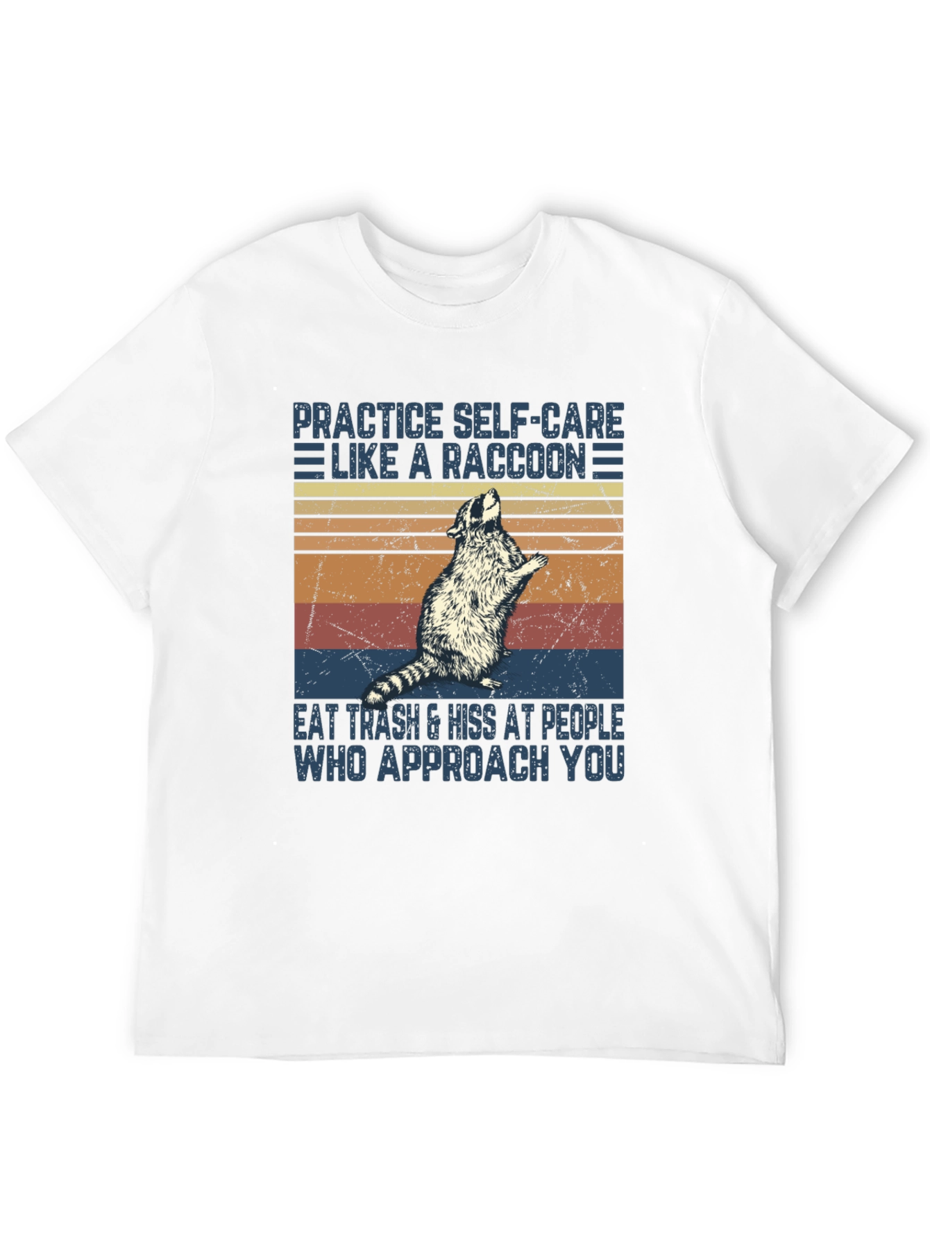 Raccoon Self-Care Graphic T-Shirt