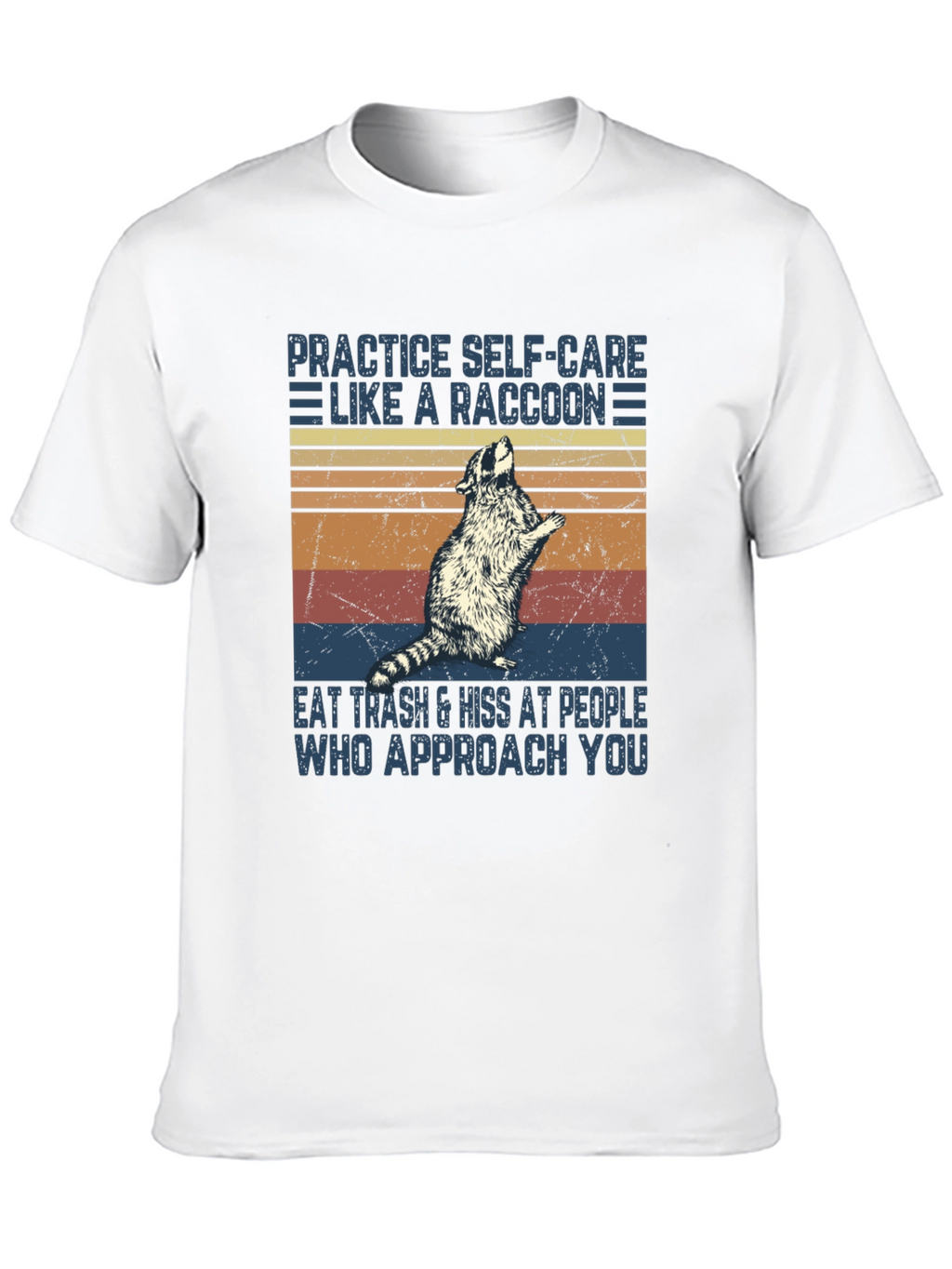 Raccoon Self-Care Graphic T-Shirt
