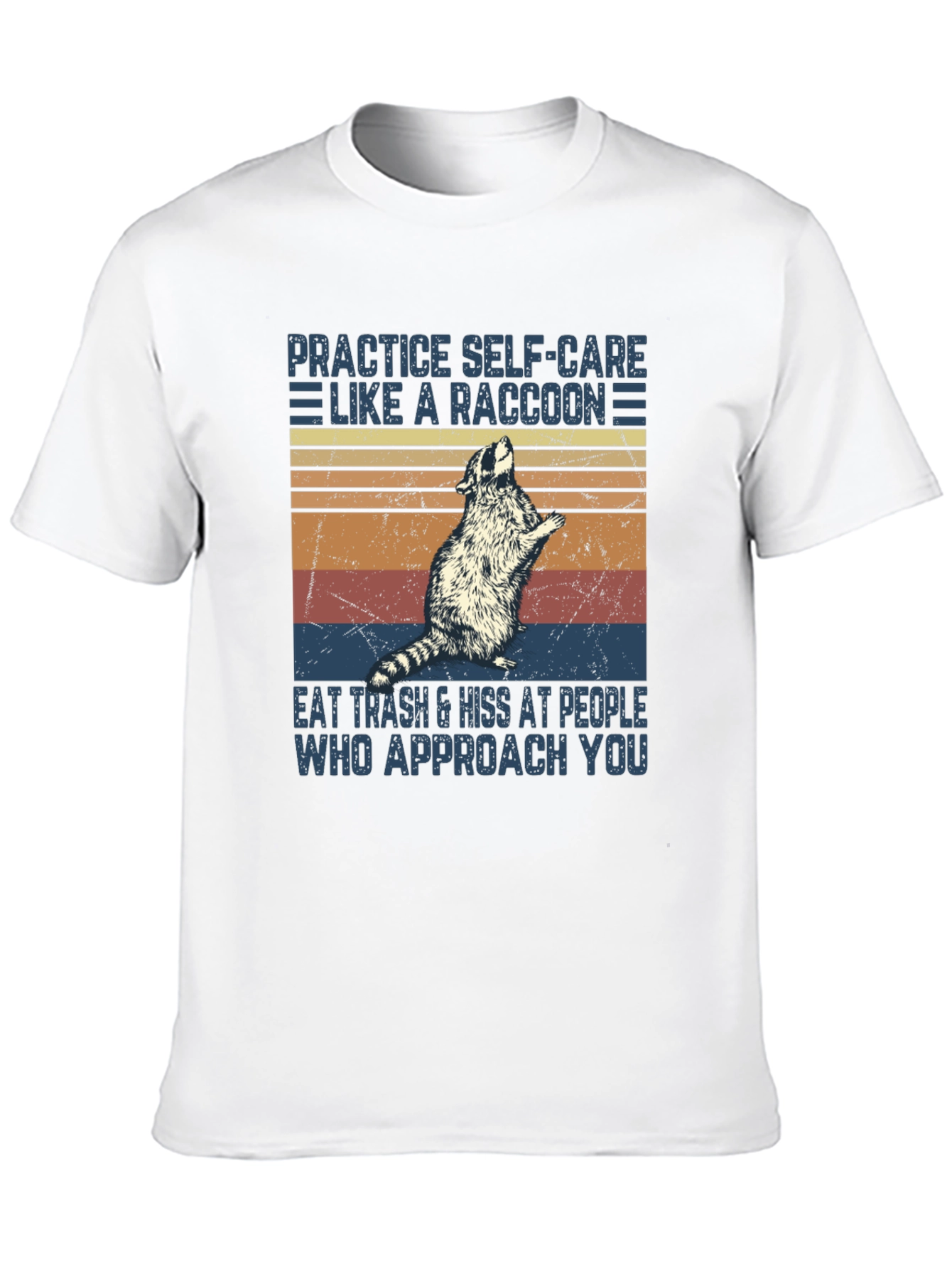 Raccoon Self-Care Graphic T-Shirt