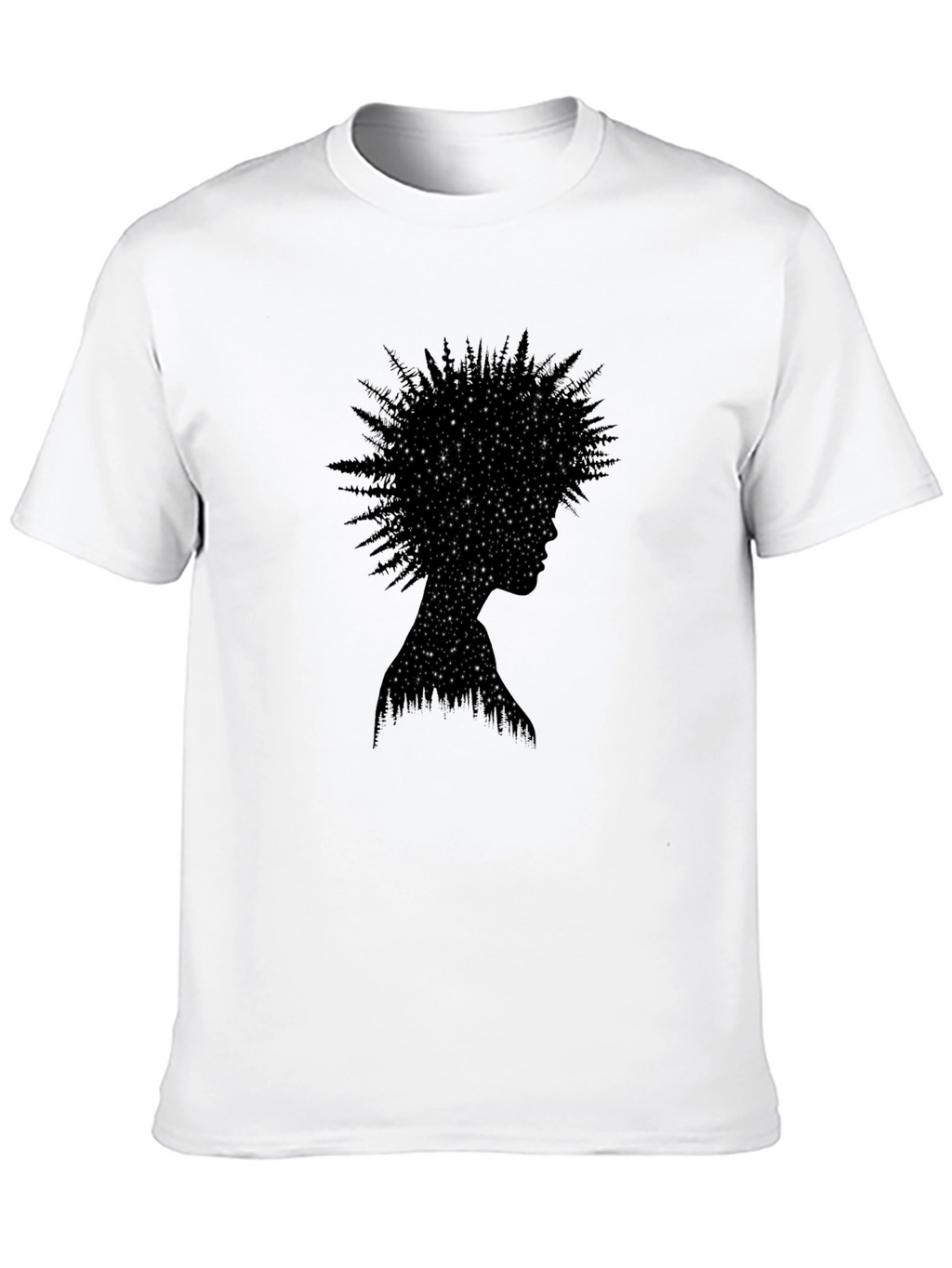 Starry Night Forest Silhouette Tee