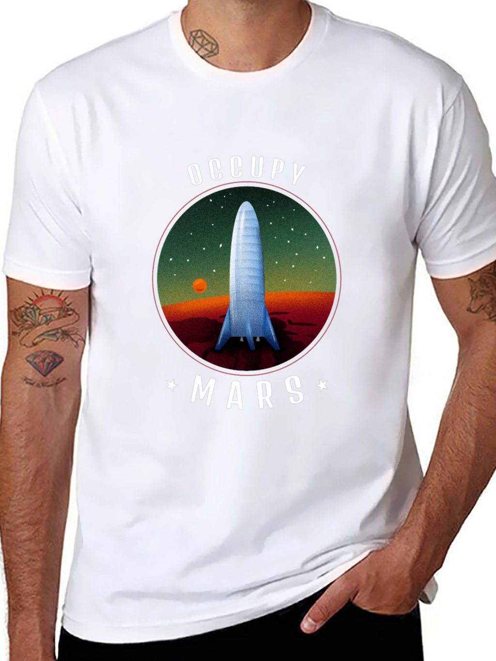 Occupy Mars Graphic T-Shirt - Space Exploration Tee