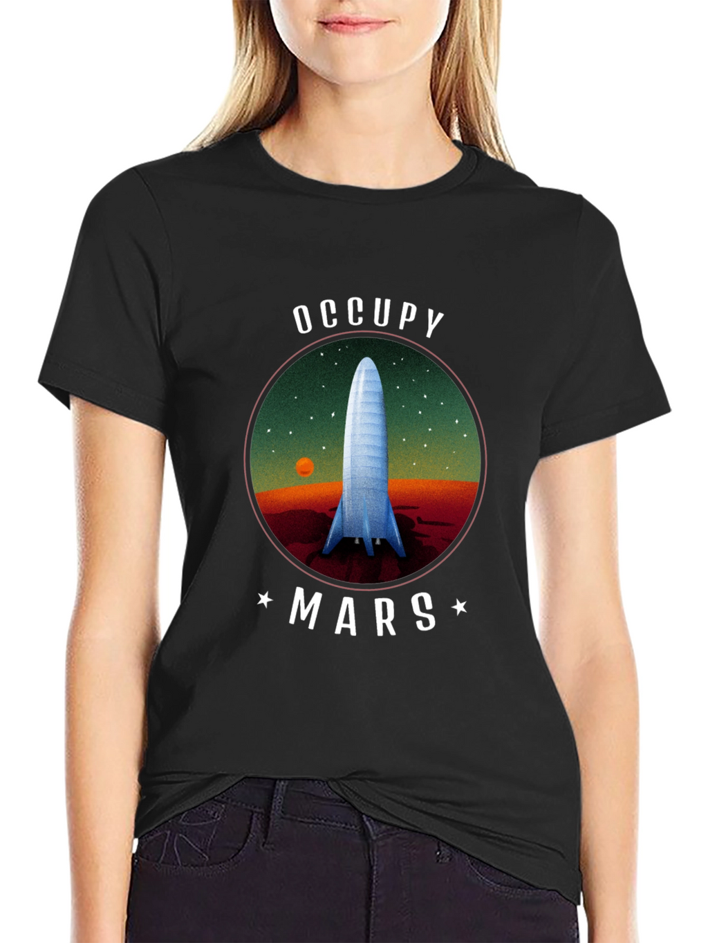 Occupy Mars Graphic T-Shirt - Space Exploration Tee