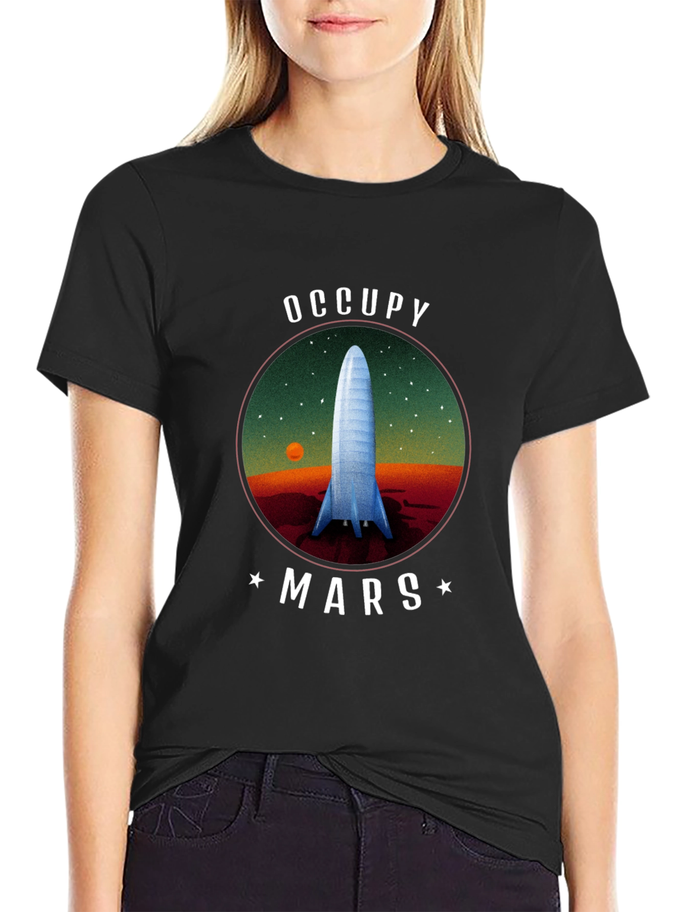Occupy Mars Graphic T-Shirt - Space Exploration Tee
