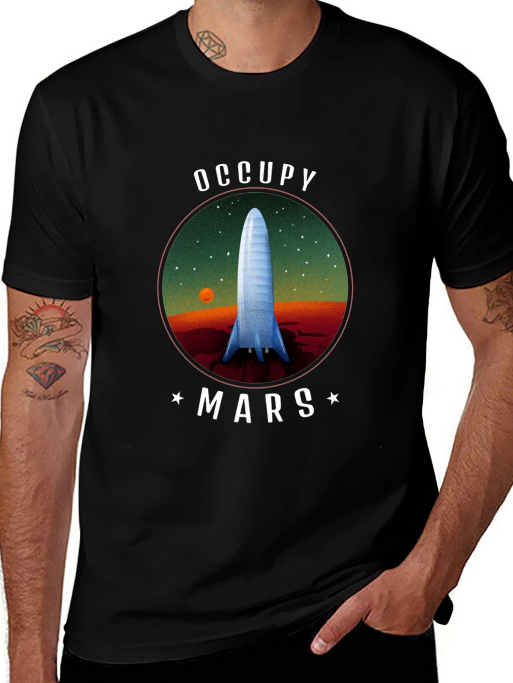 Occupy Mars Graphic T-Shirt - Space Exploration Tee