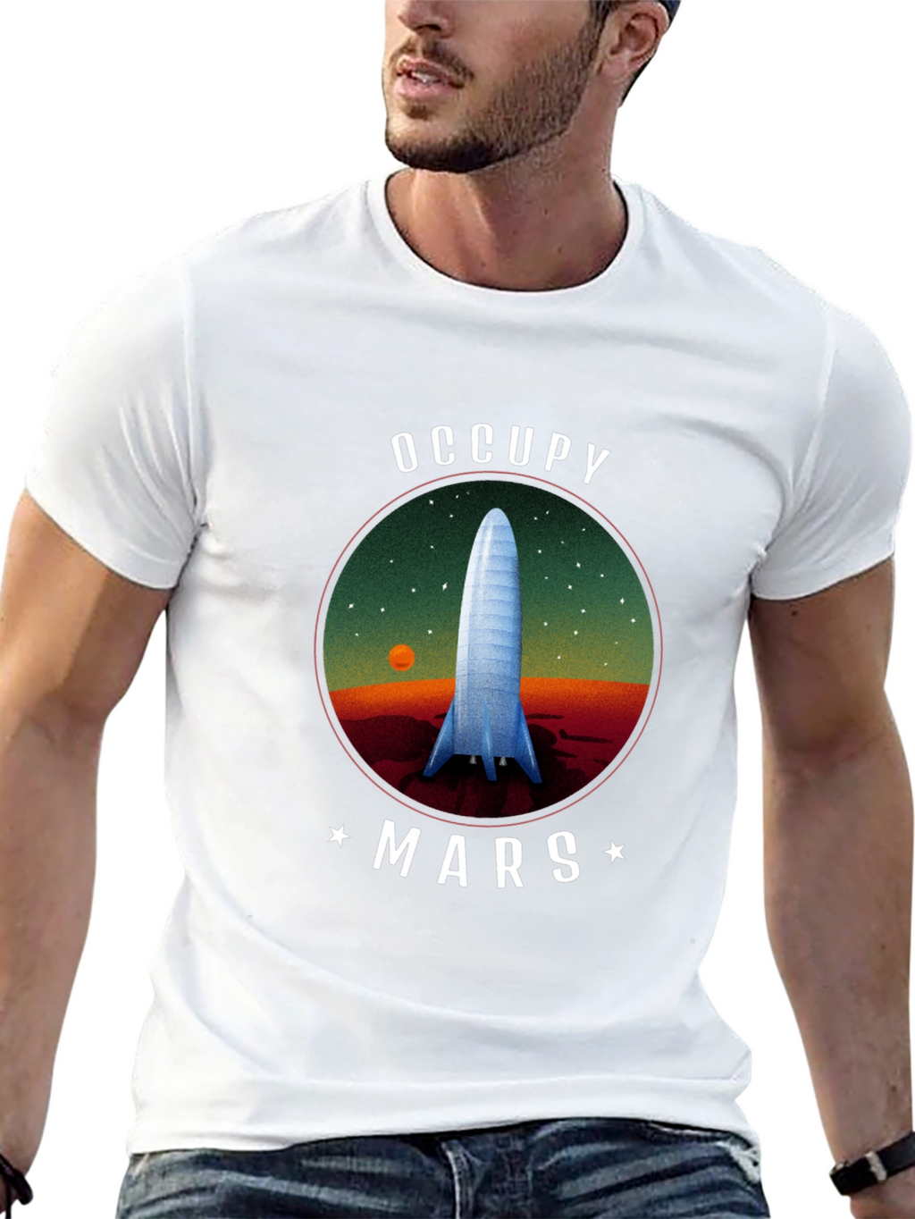Occupy Mars Graphic T-Shirt - Space Exploration Tee