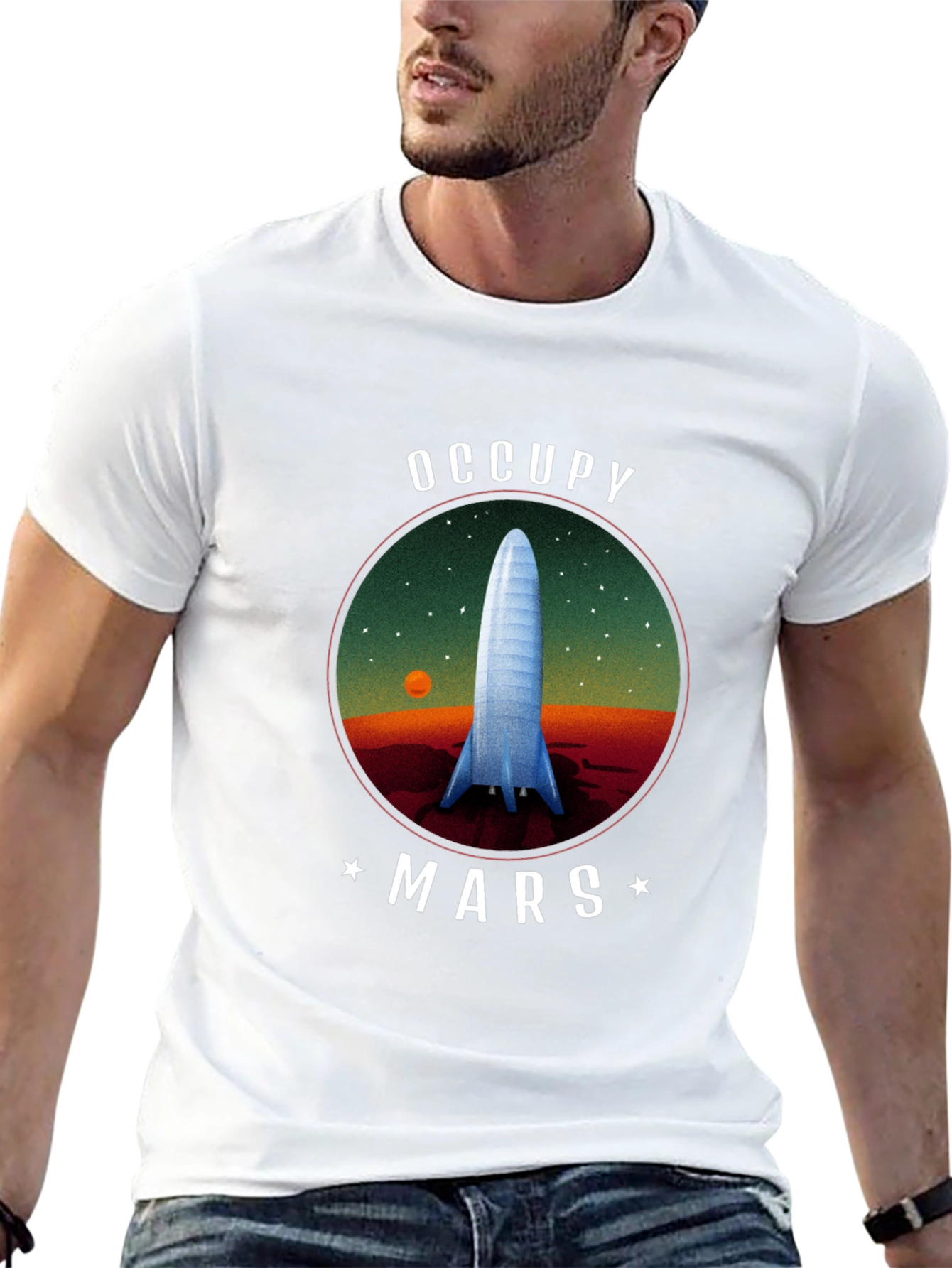 Occupy Mars Graphic T-Shirt - Space Exploration Tee