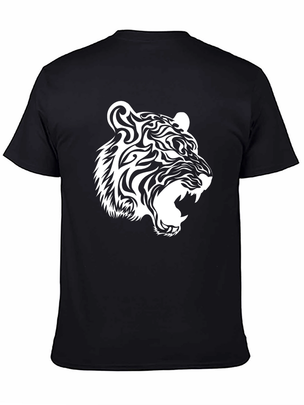 Cool Tiger Graphic Tee - Black Cotton T-Shirt