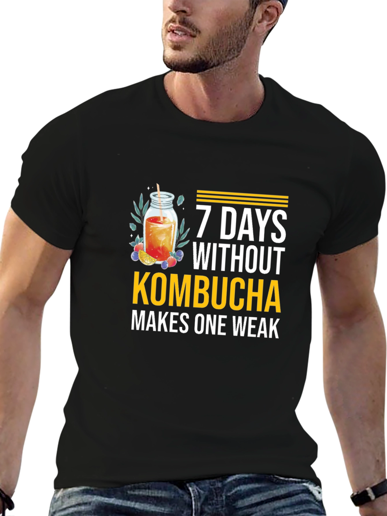 Kombucha Lover T-Shirt - 7 Days Without Makes One Weak