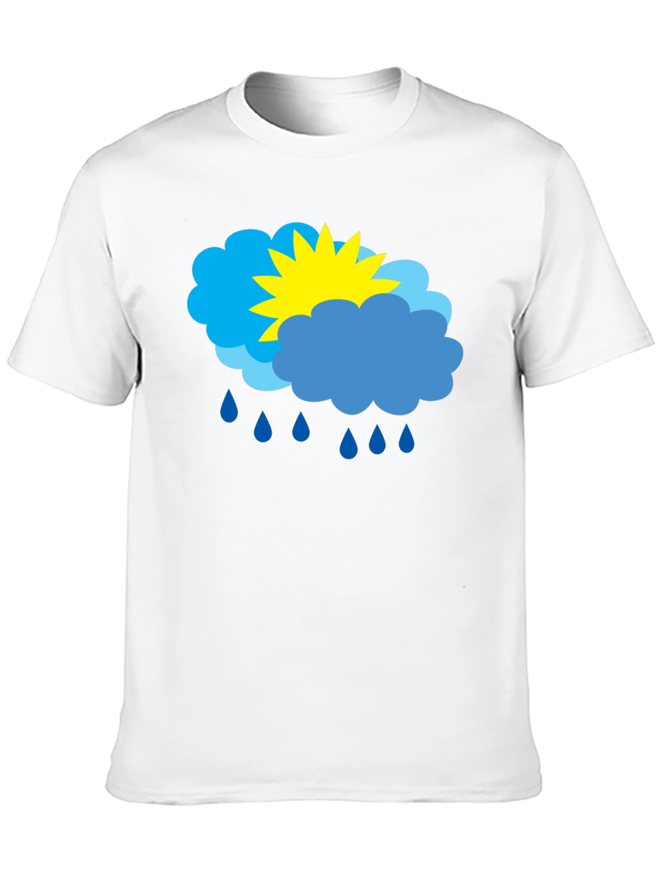 Weather Graphic T-Shirt - Sunny & Rainy Day Design