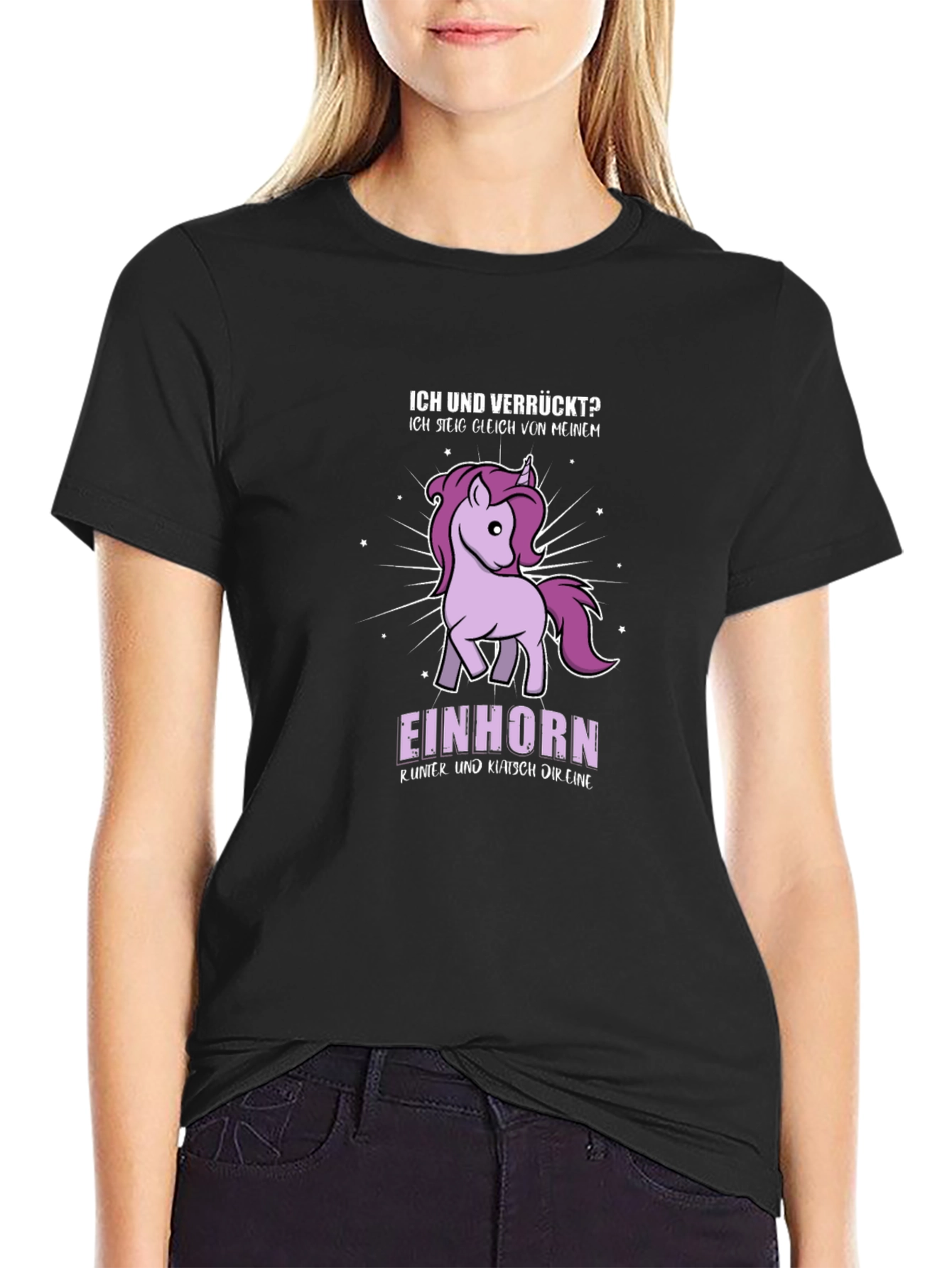 Funny Unicorn Graphic T-Shirt - Ich und Verrückt?