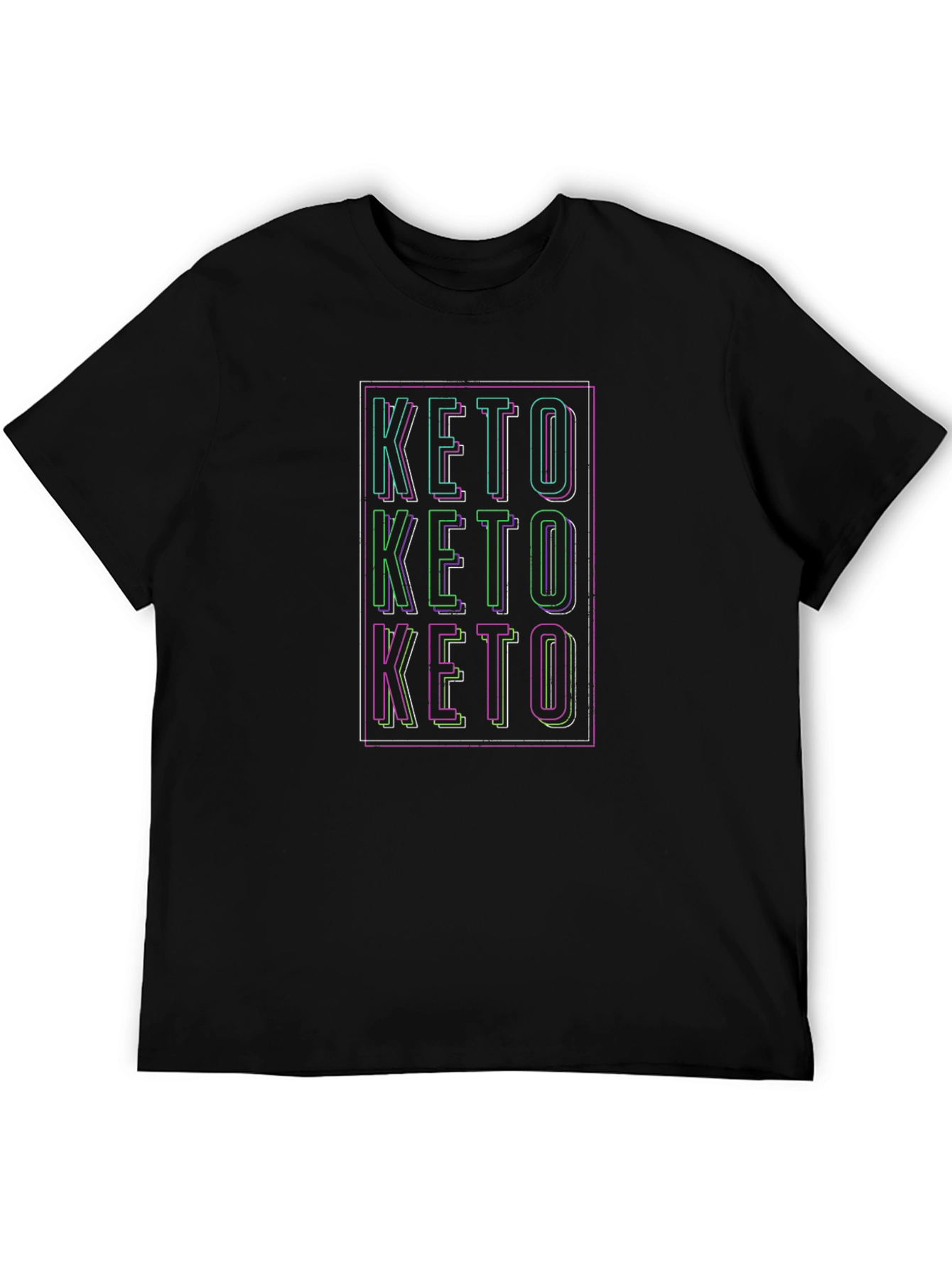 Keto Text Design Black T-Shirt