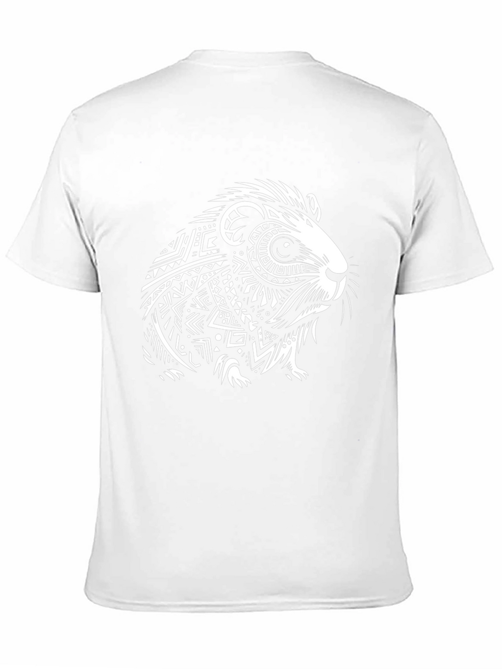 Guinea Pig Tribal Art Print Black T-Shirt