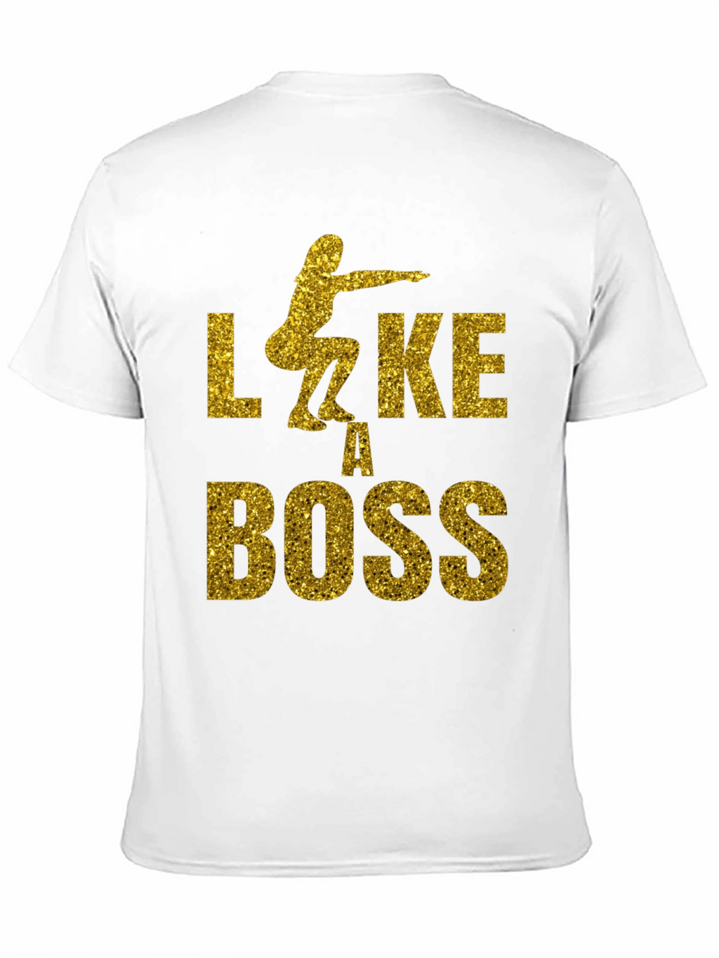 Squat Like A Boss Gold Glitter Graphic Tee
