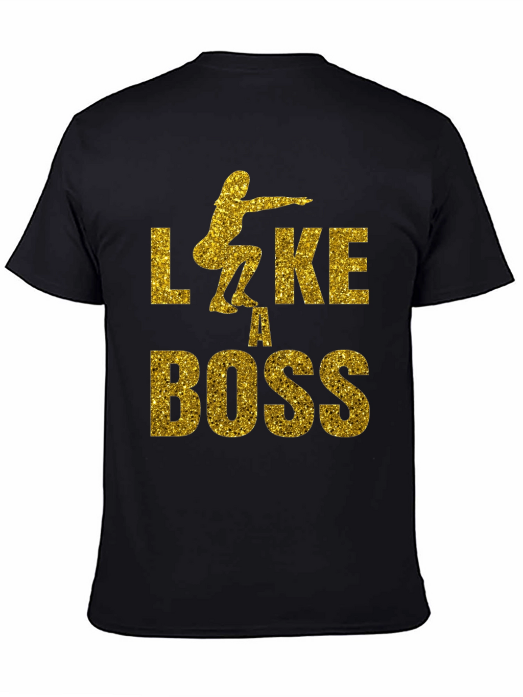 Squat Like A Boss Gold Glitter Graphic Tee