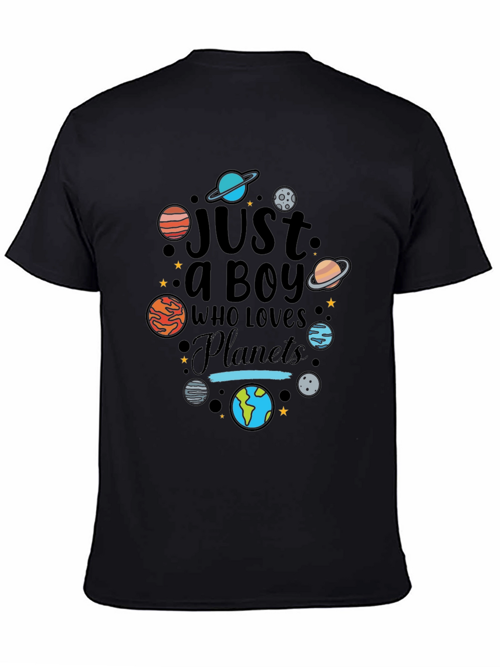 Just a Boy Who Loves Planets Graphic T-Shirt