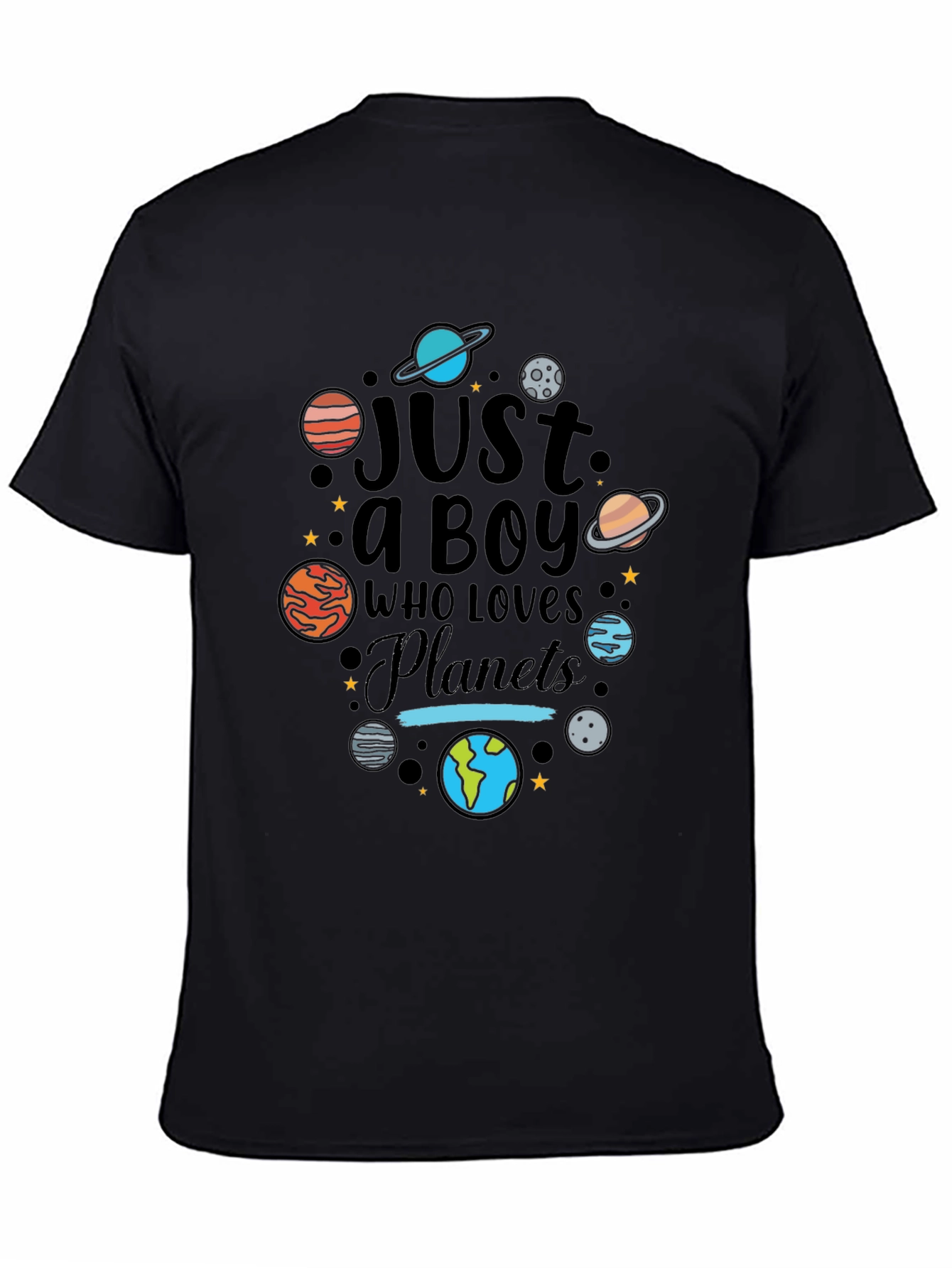 Just a Boy Who Loves Planets Graphic T-Shirt