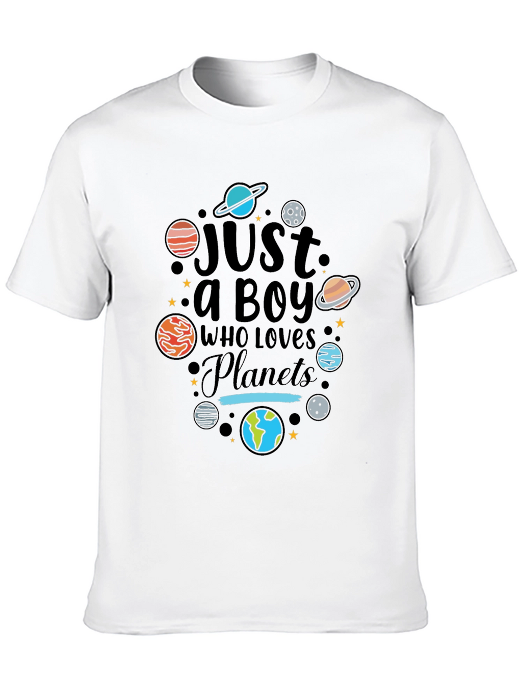 Just a Boy Who Loves Planets Graphic T-Shirt