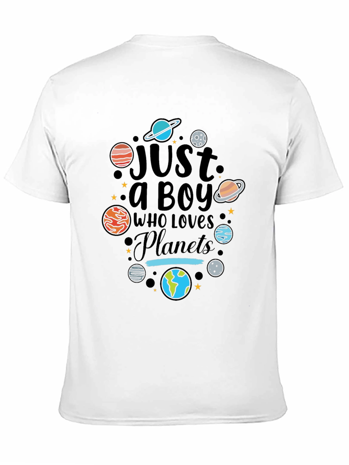Just a Boy Who Loves Planets Graphic T-Shirt