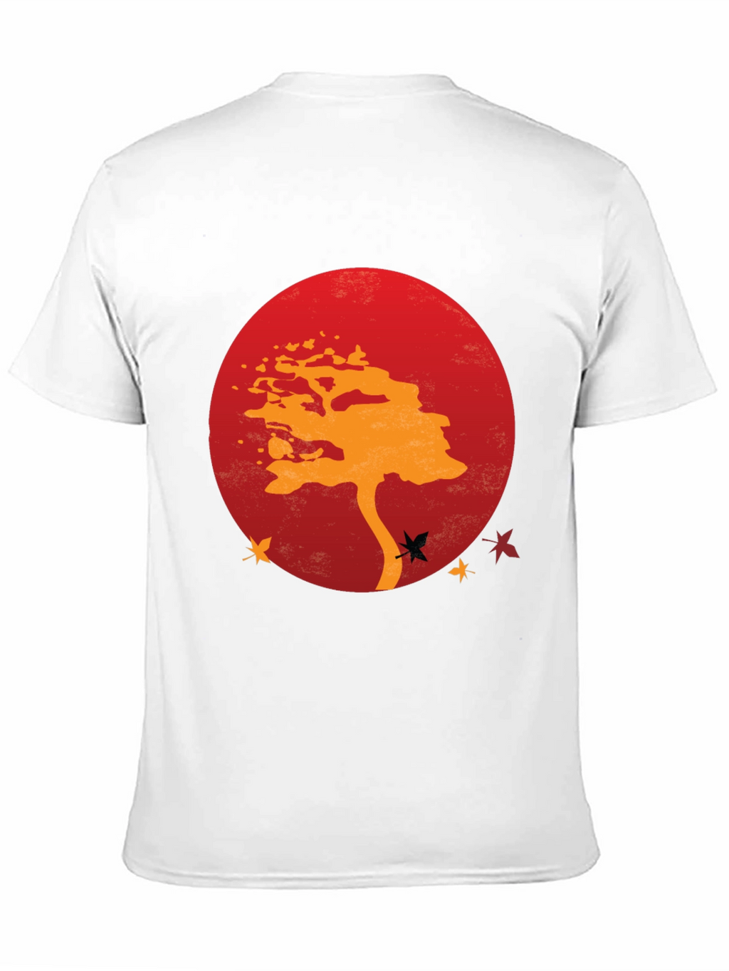 Zen Tree Graphic Tee - Red Sunset Black T-Shirt
