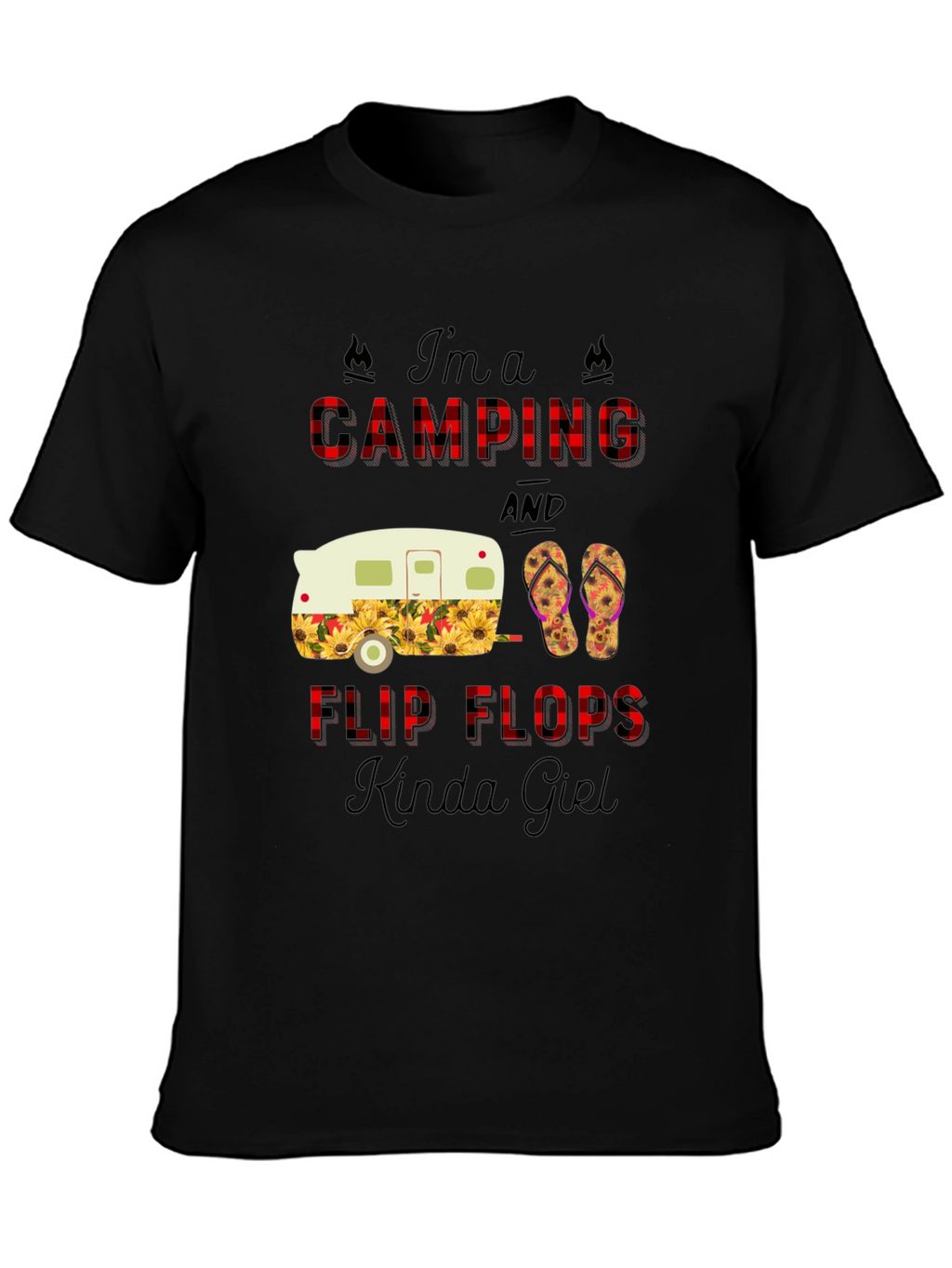 Camping & Flip Flops Graphic Tee