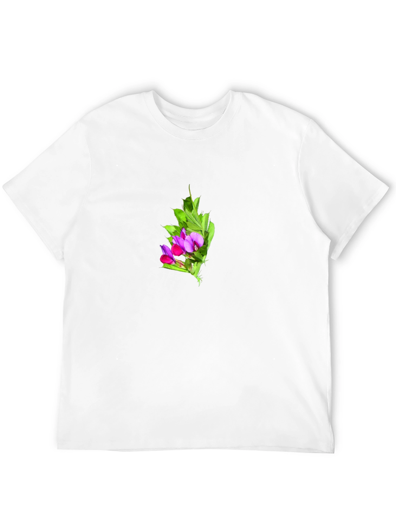 Floral Print Black Tee - Soft & Stylish