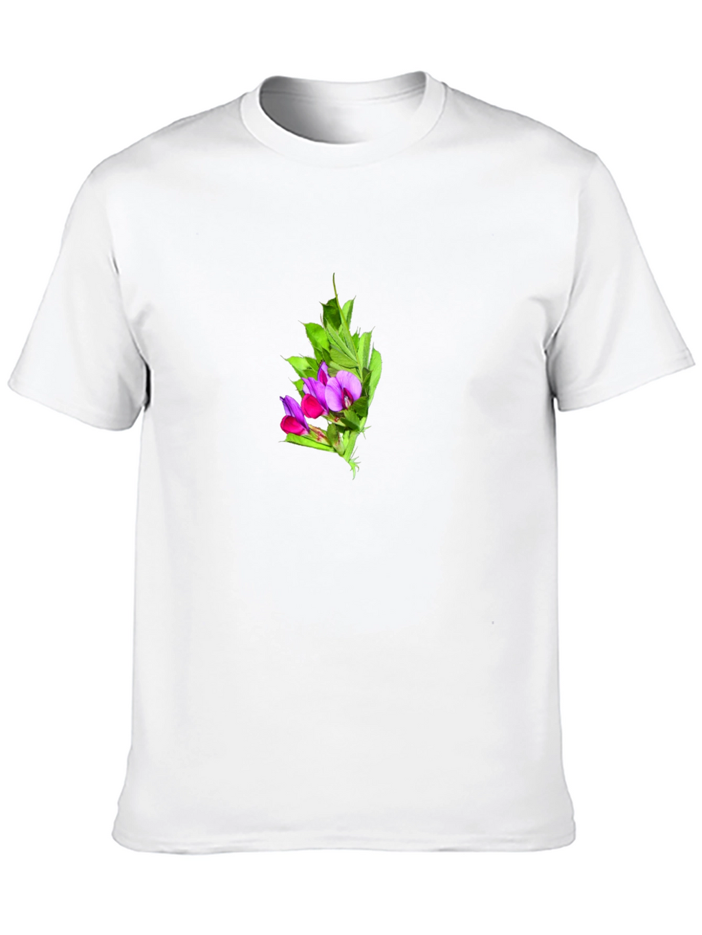Floral Print Black Tee - Soft & Stylish