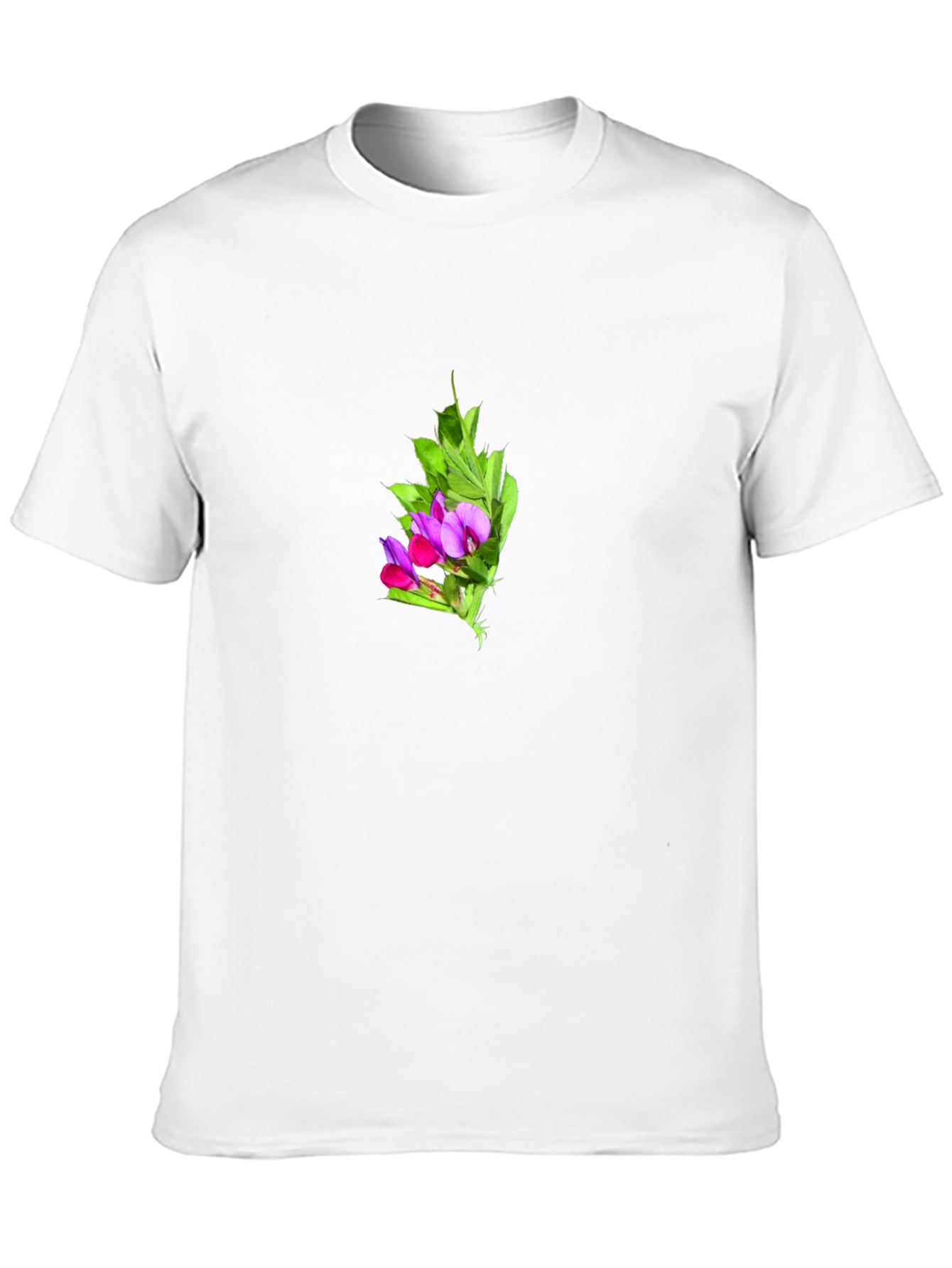 Floral Print Black Tee - Soft & Stylish