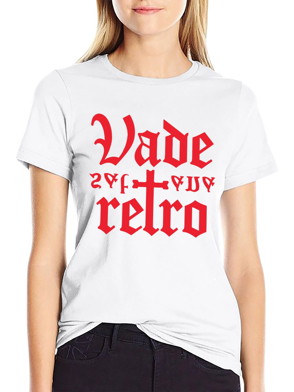 Vade Retro Graphic Tee - Stylish Gothic Design