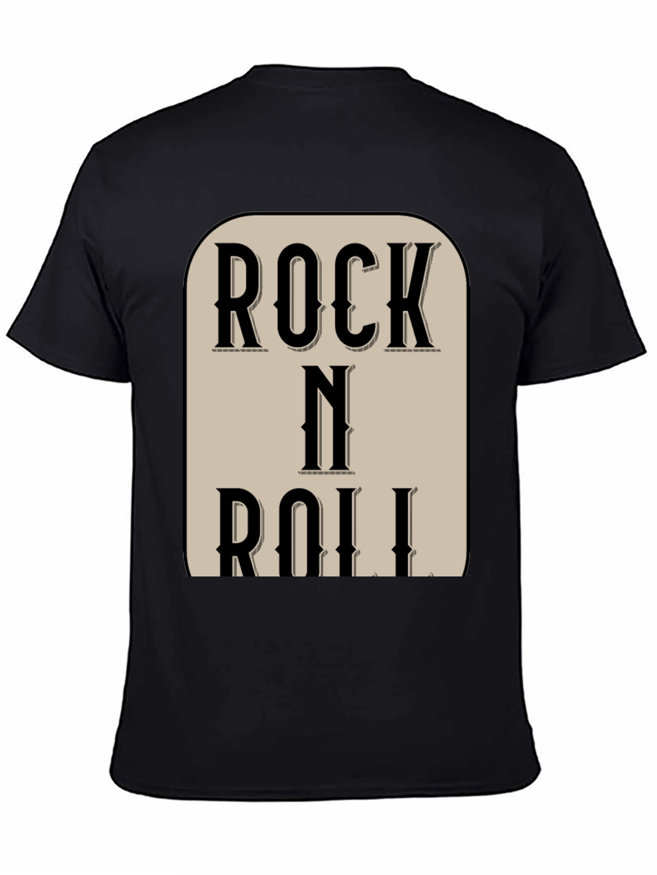 Rock N Roll Black Graphic Tee Shirt