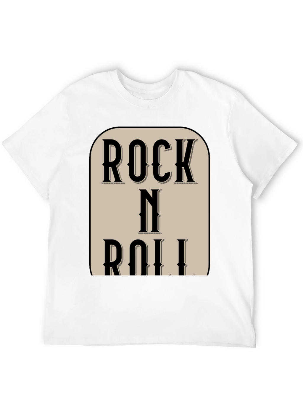 Rock N Roll Black Graphic Tee Shirt