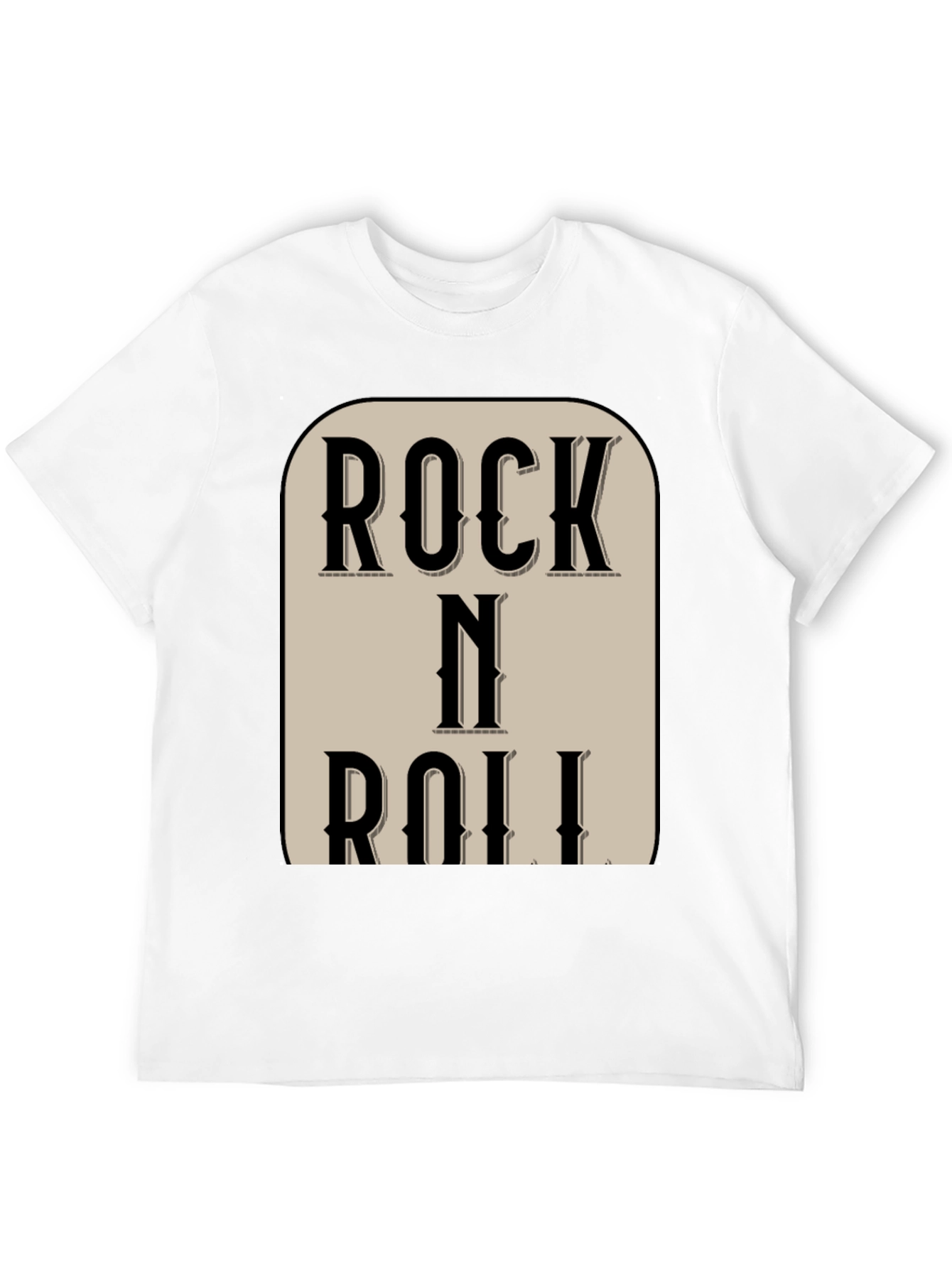 Rock N Roll Black Graphic Tee Shirt
