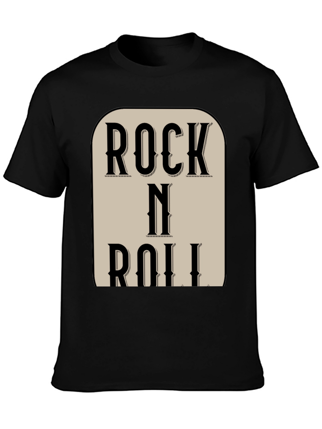 Rock N Roll Black Graphic Tee Shirt
