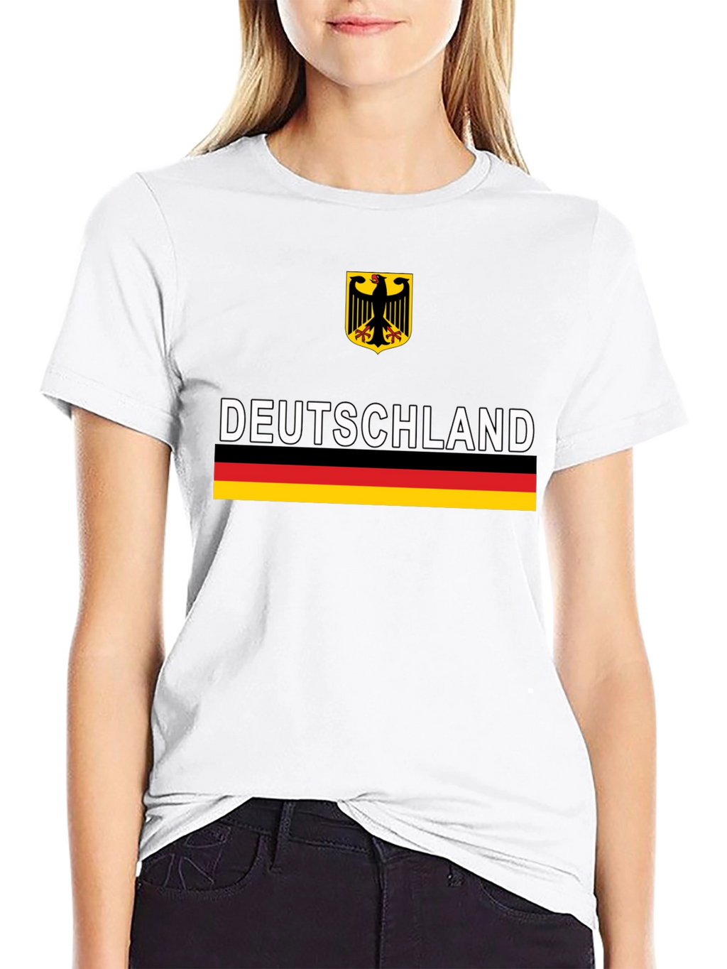 Deutschland German Flag Graphic Tee - Black