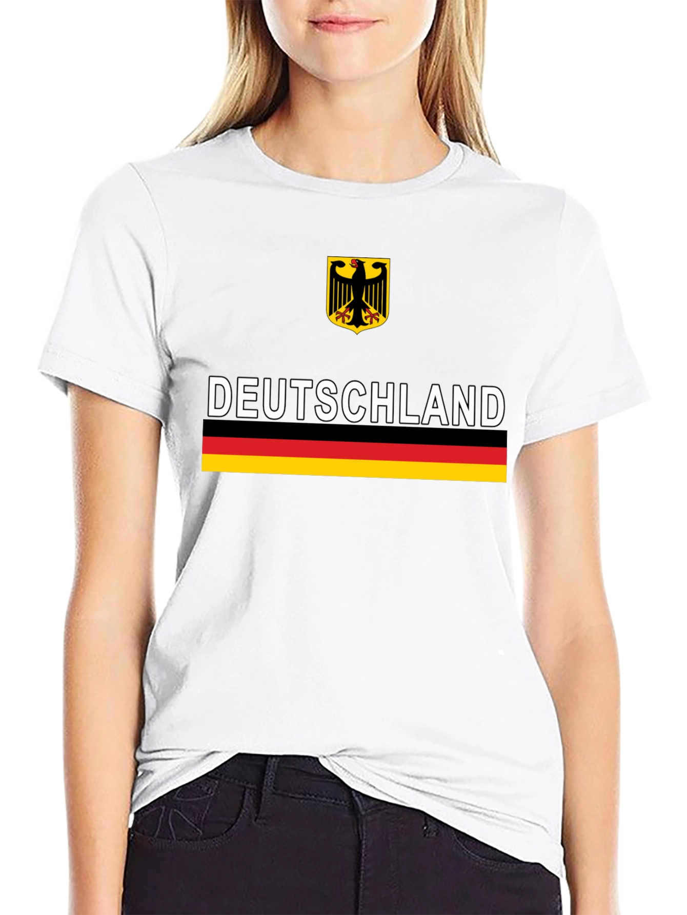 Deutschland German Flag Graphic Tee - Black