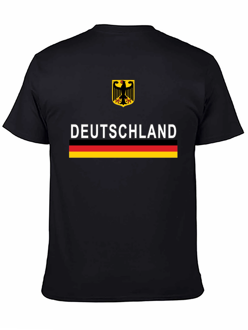 Deutschland German Flag Graphic Tee - Black