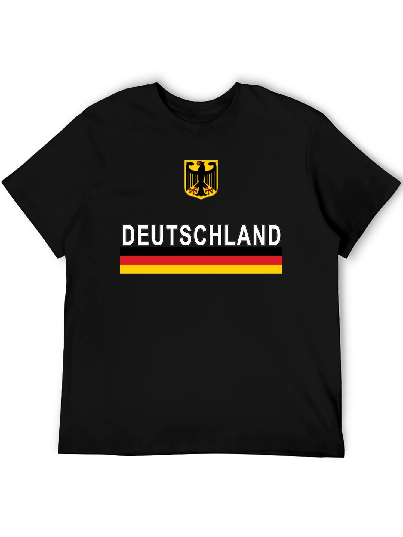 Deutschland German Flag Graphic Tee - Black