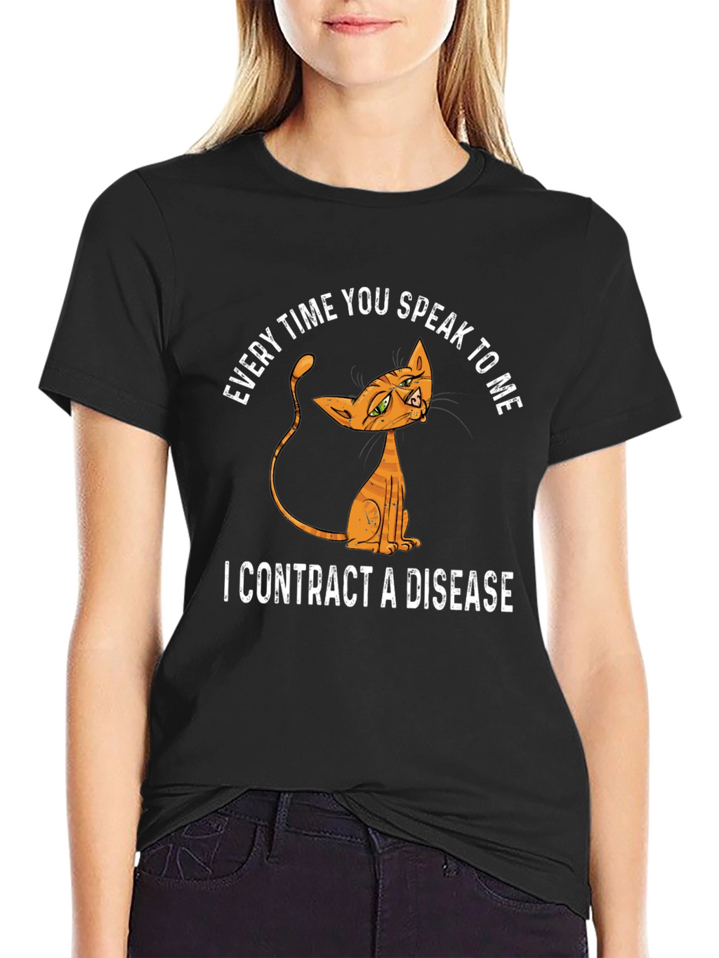Sarcastic Cat Disease T-Shirt - Funny Humor Tee