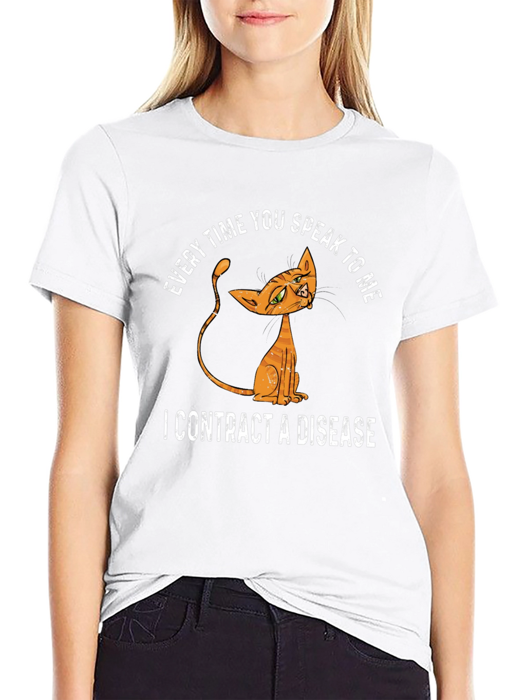 Sarcastic Cat Disease T-Shirt - Funny Humor Tee
