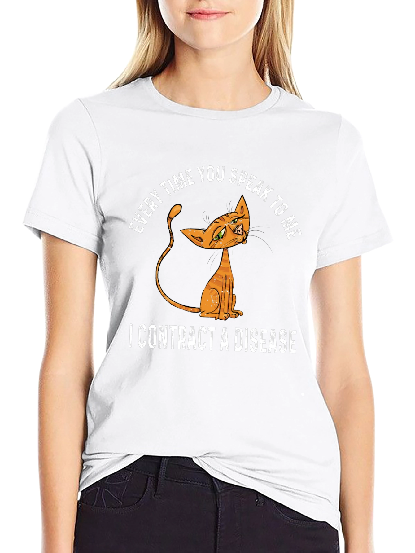 Sarcastic Cat Disease T-Shirt - Funny Humor Tee