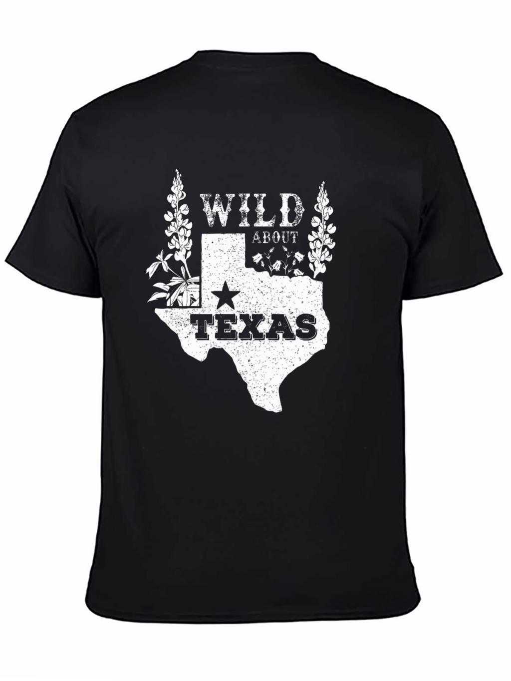 Wild About Texas Graphic Tee - Black Cotton T-Shirt