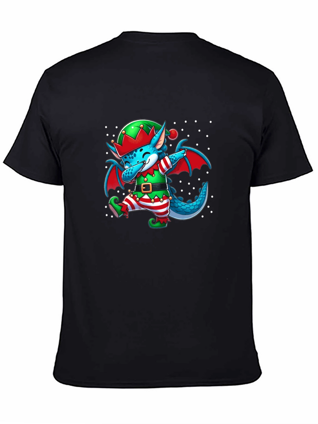 Elf Dragon Dabbing Christmas T-Shirt