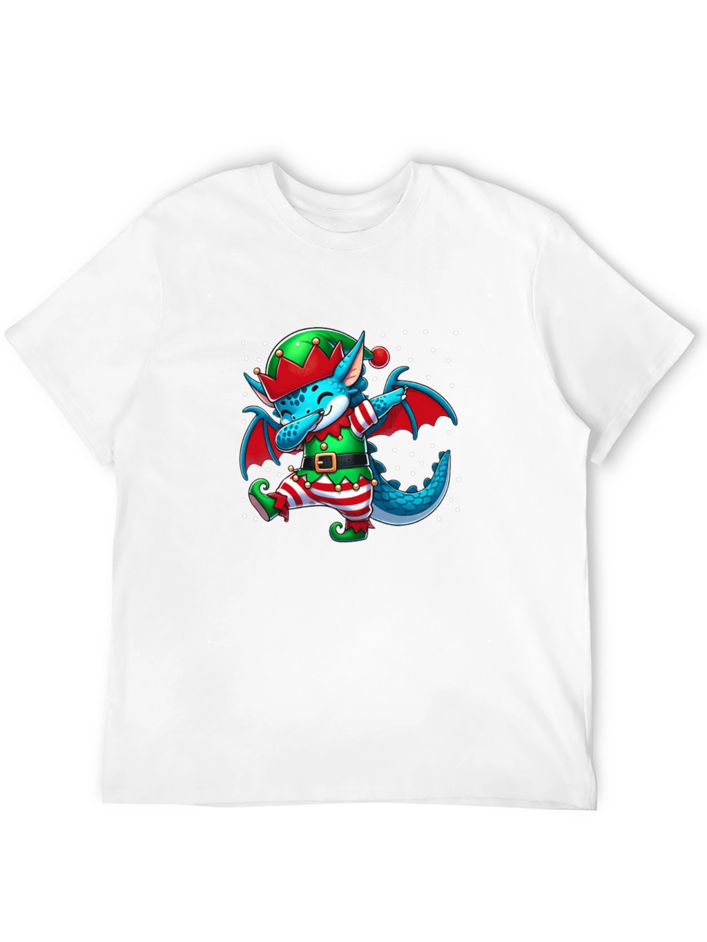 Elf Dragon Dabbing Christmas T-Shirt