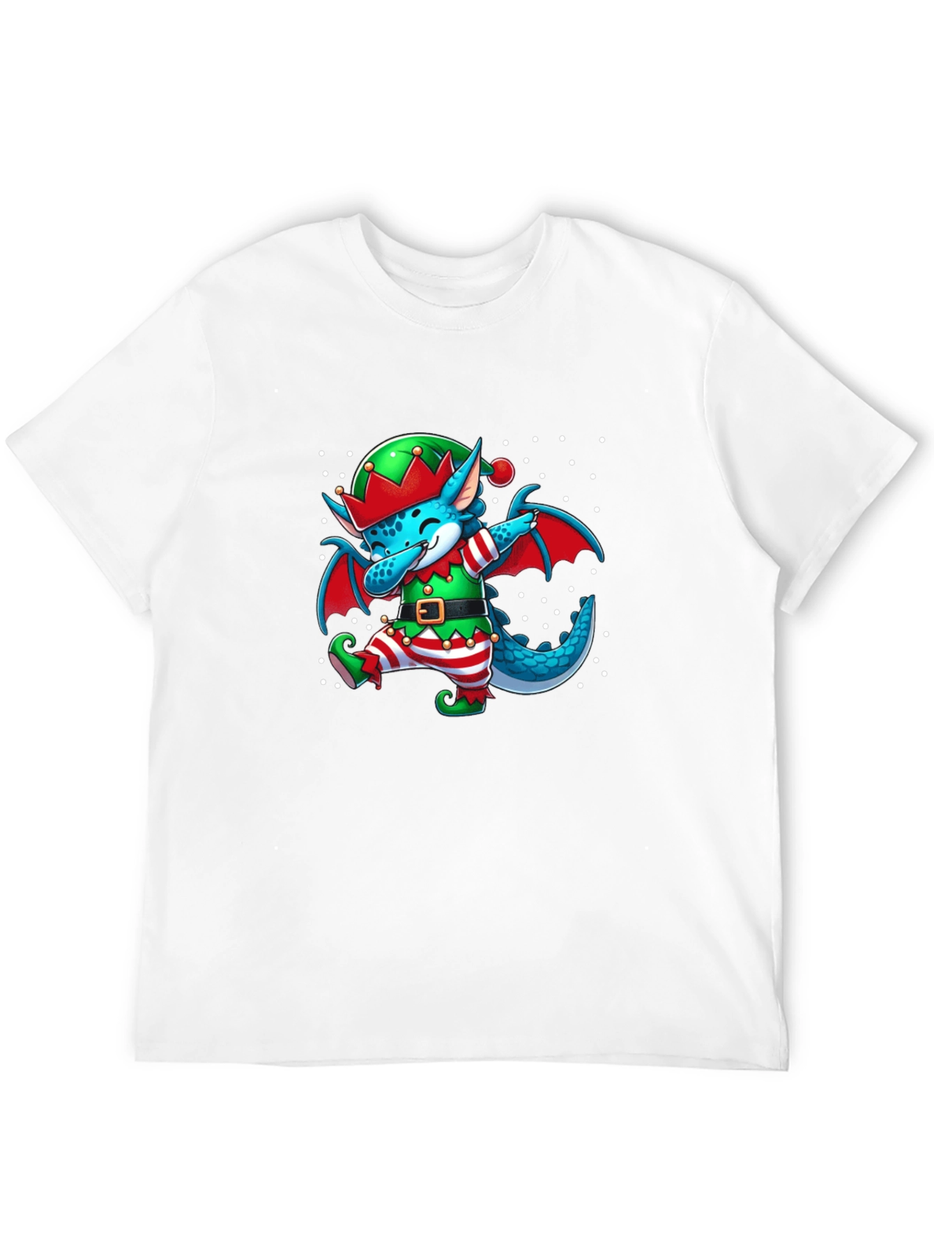 Elf Dragon Dabbing Christmas T-Shirt